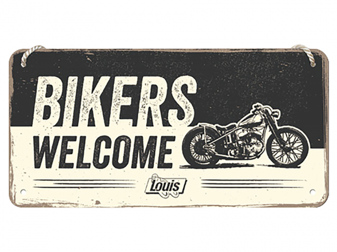 Металева табличка "BIKERS WELCOME"